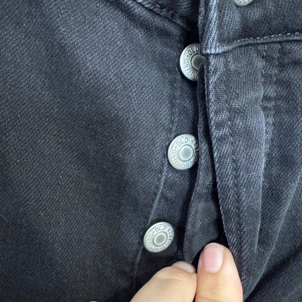 OLD NAVY extra high rise kicker boot cut jeans in black size 6 - Picture 5 of 8